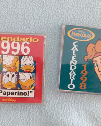 Lotto 2 Calendari Disney da collezione 1996 e 1998