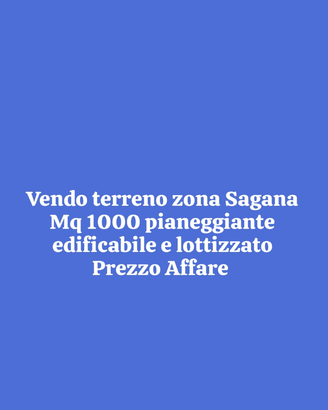 Vendita terreno Sagana