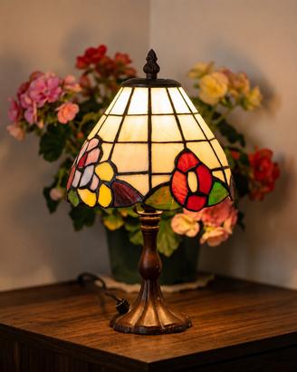 Lampada Tiffany da tavolo abat-jour vetro colorato