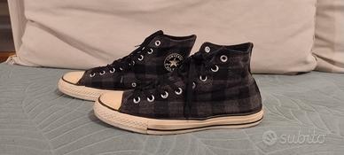 Scarpe nero grigio Converse All Star alte 44.5