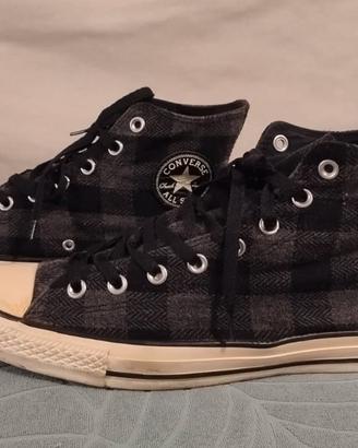 Scarpe nero grigio Converse All Star alte 44.5