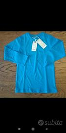 Maglietta manica lunga turchese 5-6 anni "OVS"