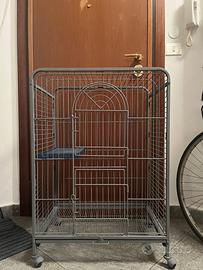Gabbia con rotelle ( + trasportino OMAGGIO)