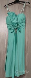Abito cerimonia elegante colore verde acqua