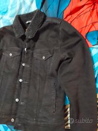 Giubbotto jeans  invernale Zara  nero taglia M. 