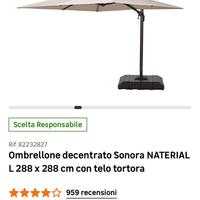 Ombrellone decentrato Namiral da giardino 3x3 led