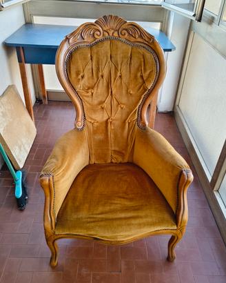 Poltrona Vintage stile Luigi Filippo