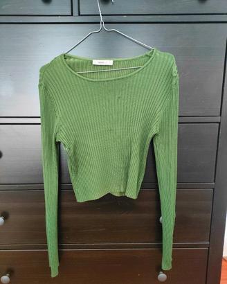 Crop-top a maniche lunghe