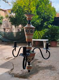 lampadario decorato a mano 