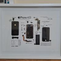 Quadro artistico con Apple iPhone 4s ORIGINALE