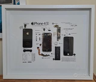 Quadro artistico con Apple iPhone 4s ORIGINALE