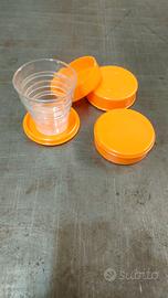 4 bicchieri telescopici richiudibili plastica