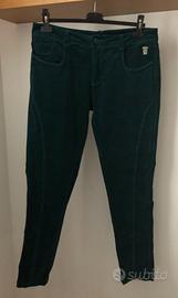 Pantaloni velluto petrolio