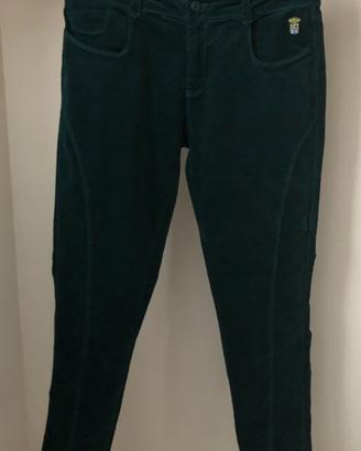 Pantaloni velluto petrolio