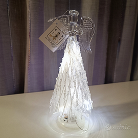 Angelo in vetro soffiato Mascagni che si illumina