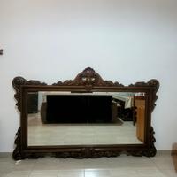 Specchio vintage in noce massello - 132x220 cm -
