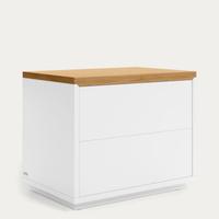 Comodino bianco e rovere KAVE HOME
