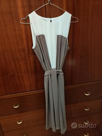 vestito tortora e panna