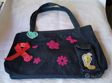 BORSA ARTIGIANALE IN JEANS 