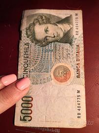 banconota da 5000 lire bellini