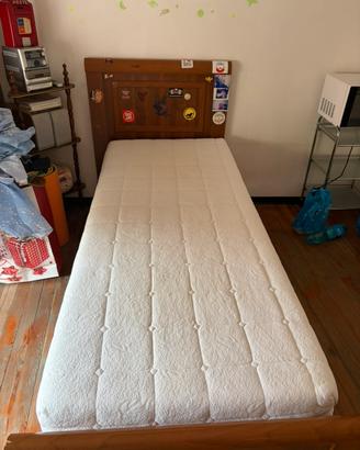 Letto una piazza, con rete e materasso