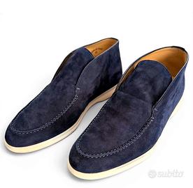 Loro Piana Open Walk 41 in camoscio color marino