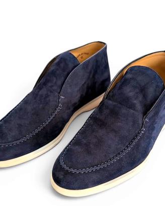 Loro Piana Open Walk 41 in camoscio color marino