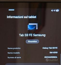 TABLET SAMSUNG S9 FE