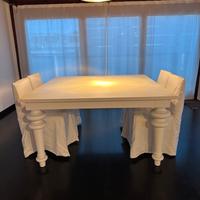 Tavolo Gervasoni Gray 32 140x140 cm +4 sedie ghost