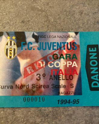 Bigliettio finale Coppa Italia Juventus