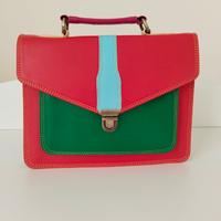 Borsa in pelle multicolore 