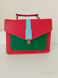 Borsa in pelle multicolore 