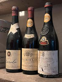 Collezione bottiglie vino vintage