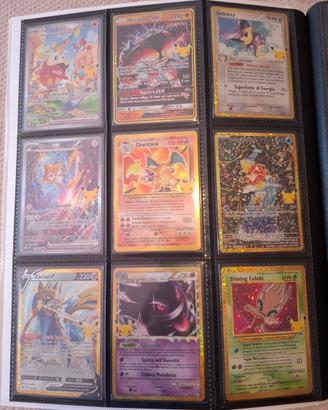 carte pokemon 30 anniversario  charizard , gengar