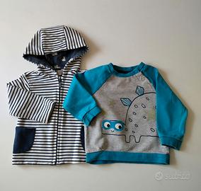 Set di 2 felpe taglia 6/9 mesi