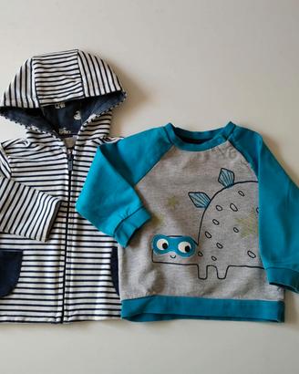 Set di 2 felpe taglia 6/9 mesi