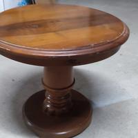 Tavolino rotondo in legno
