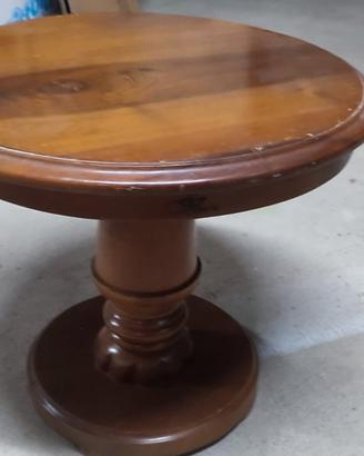 Tavolino rotondo in legno