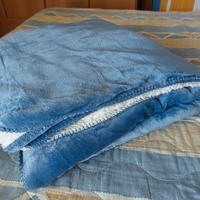 Coperta Blu 220X240cm 100% Flanella/Sherpa