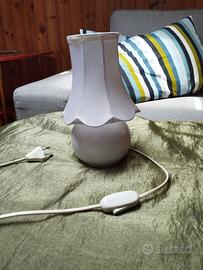 Lume Lampada Abat Jour Comodino Comò 24 cm