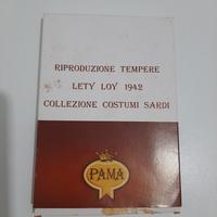 Riproduzione tempere del 1942 con i costumi Sardi