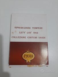 Riproduzione tempere del 1942 con i costumi Sardi