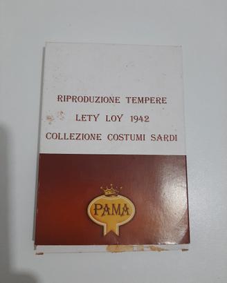 Riproduzione tempere del 1942 con i costumi Sardi