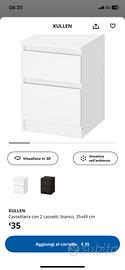 Comodino ikea kullen mai usato