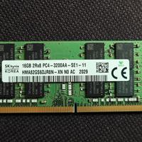 16Gb (1x16Gb) SK Hynix DDR4 Sodimm 3200Mhz