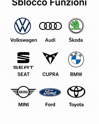 Sblocco funzioni Volkswagen Audi Bmw Cupra ecc.