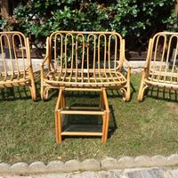 Set giardino in giunco naturale