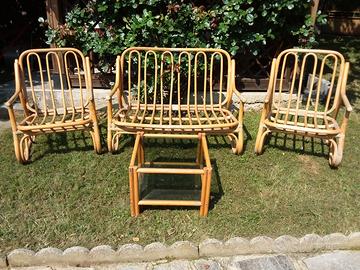 Set giardino in giunco naturale