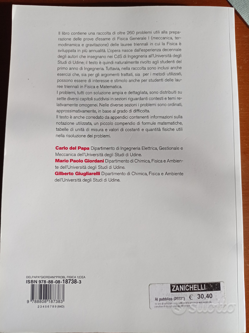 Giordani - Giugliarelli Problemi di Fisica 1 . Meccanica e Termodinamica  Casa Editrice Ambrosiana