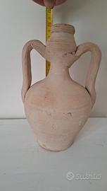 Vaso anfora terracotta artigianale stile rustico